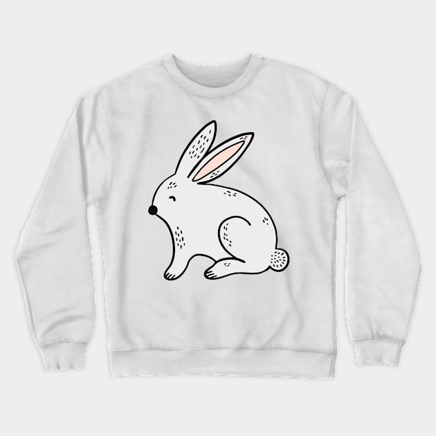 Rabbit vector illustration Crewneck Sweatshirt by bigmoments